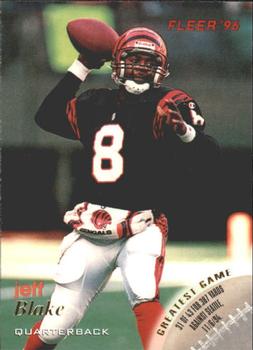 Jeff Blake Cincinnati Bengals 1996 Fleer NFL #27